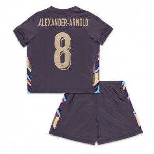 Fotbalové Dres Anglie Alexander-Arnold #8 Dětské Venkovní Oblečení ME 2024 Krátký Rukáv (+ trenýrky)